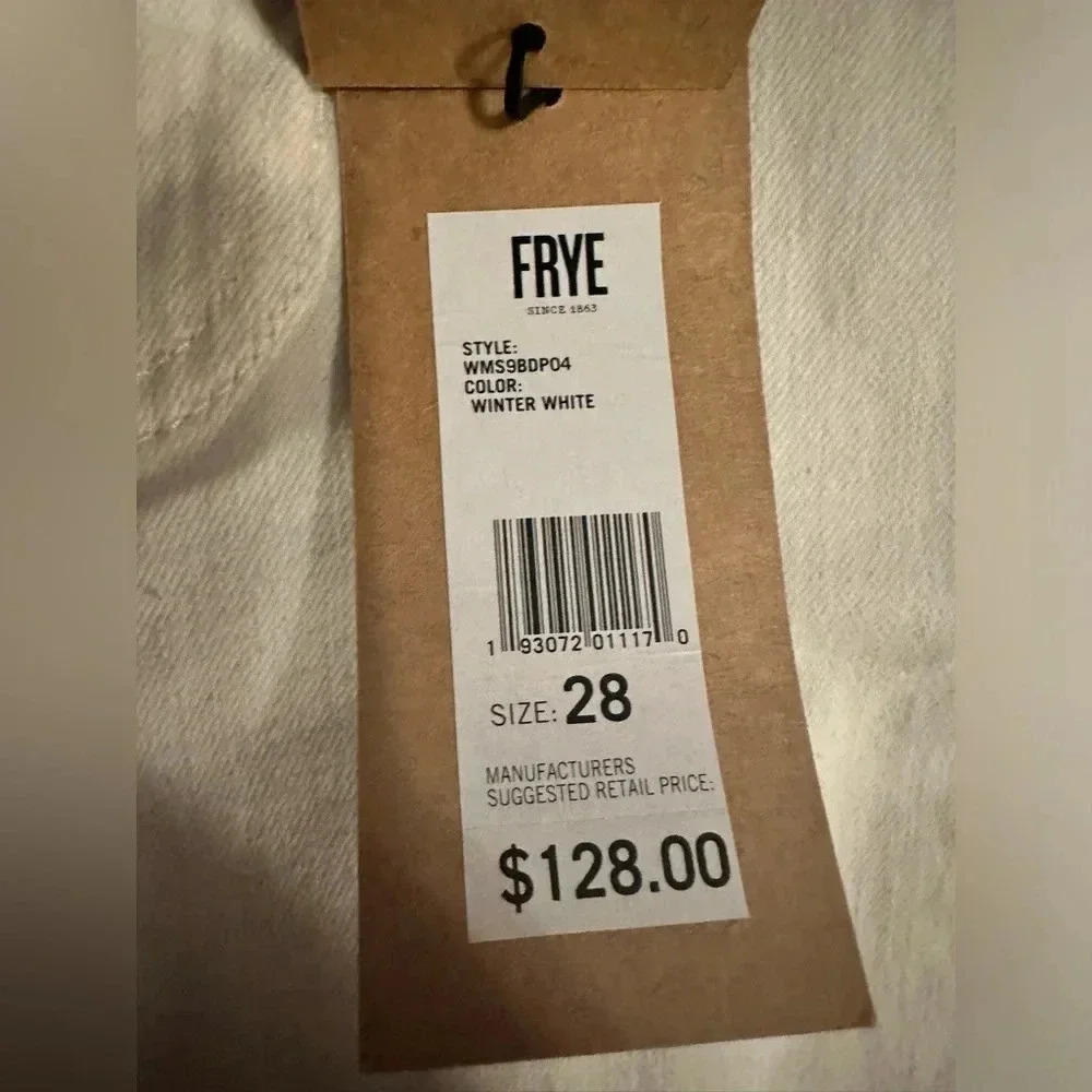 NWT FRYE Veronica Cropped Skinny Stretch Jeans Winter White size 28 - Picture 12 of 12